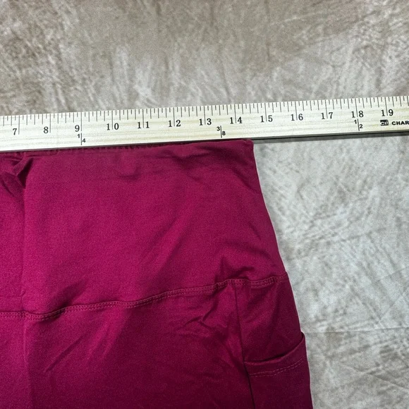 High waist Workout Leggings Burgundy Women’s XL - NWOT - Picture 6 of 6